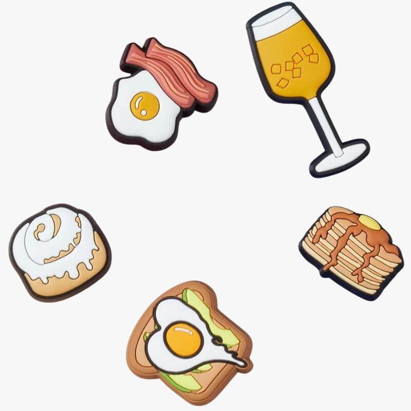 Crocs Lets Go Brunch 5 Pack Jibbitz Charms