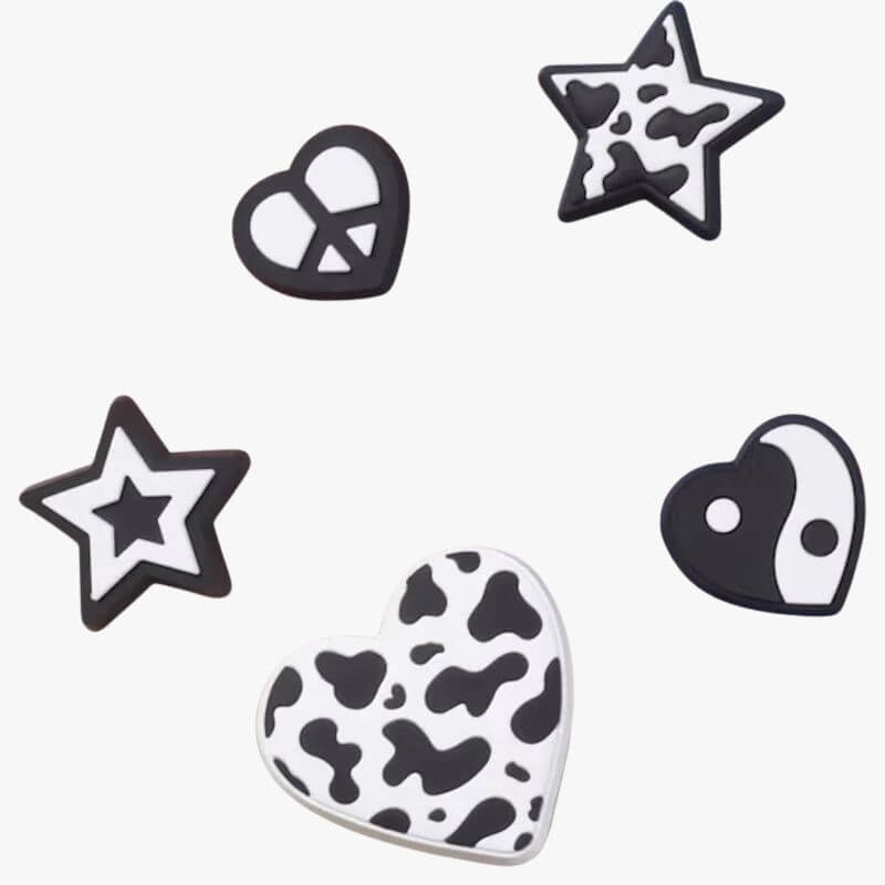 Crocs Mono BnW 5 Pack Jibbitz Charms