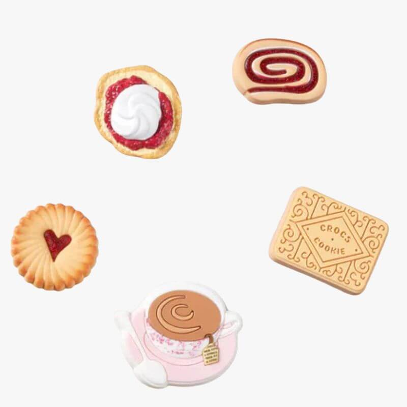 Crocs English Tea And Treats 5 Pack Jibbitz Charms