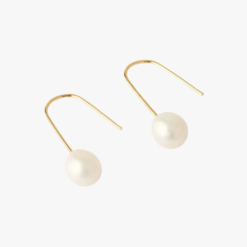Izoa Daphne Earrings Gold Pearl