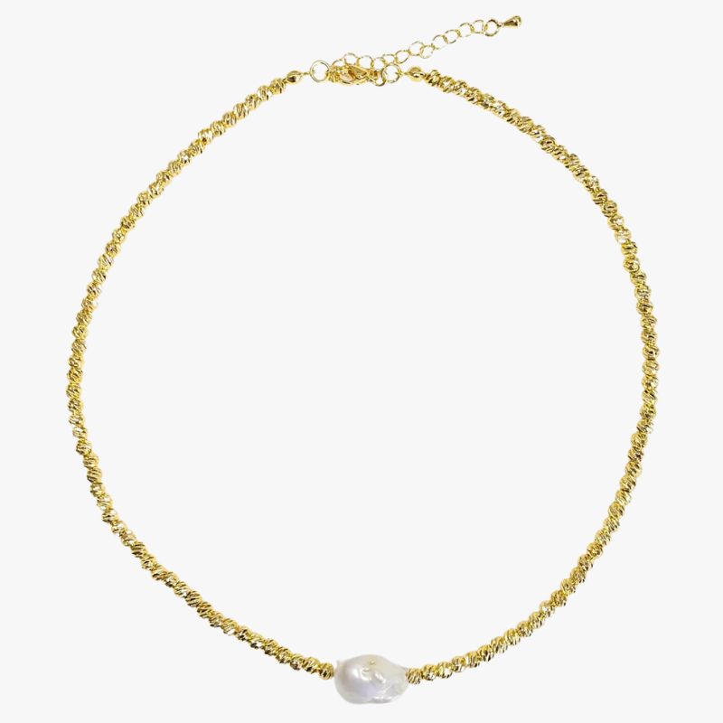 Izoa Amarae Pearl Necklace Gold