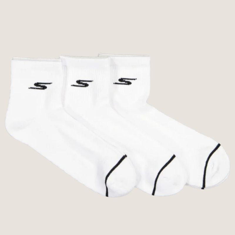 Skechers Mens 3pk Half Terry Premium Performance Quarter Socks