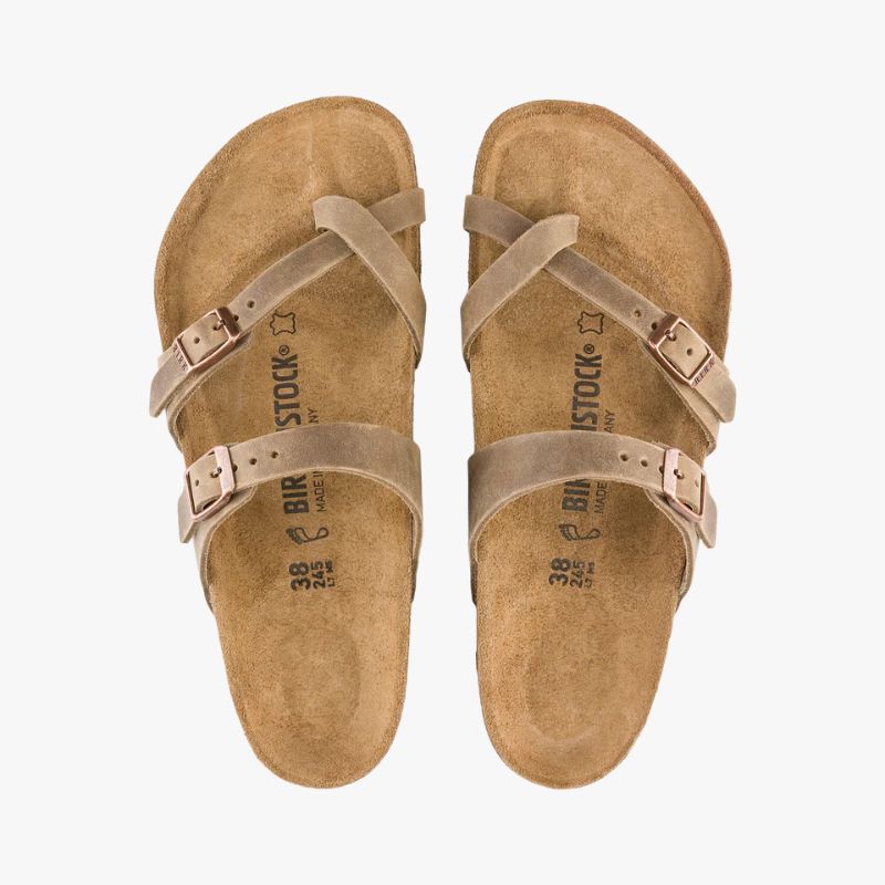 Birkenstock Mayari Oiled Leather Regular ( Classic Footbed + Suede Lined)