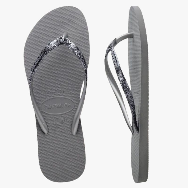 Havaianas Slim Metal Logo Glitter II Thong